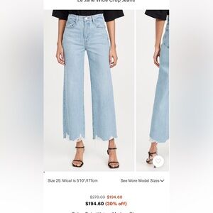 Frame wide leg Crop Jeans - Le Jane